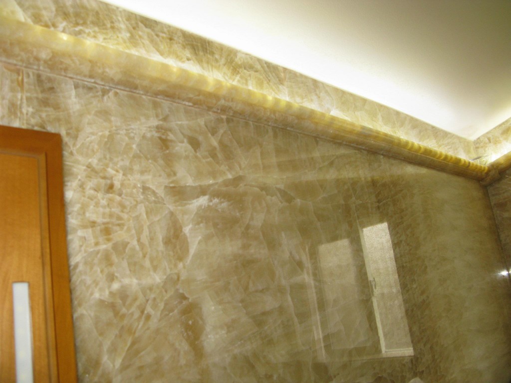 LEDs In Custom Stone Moldings - By: Allen Productions